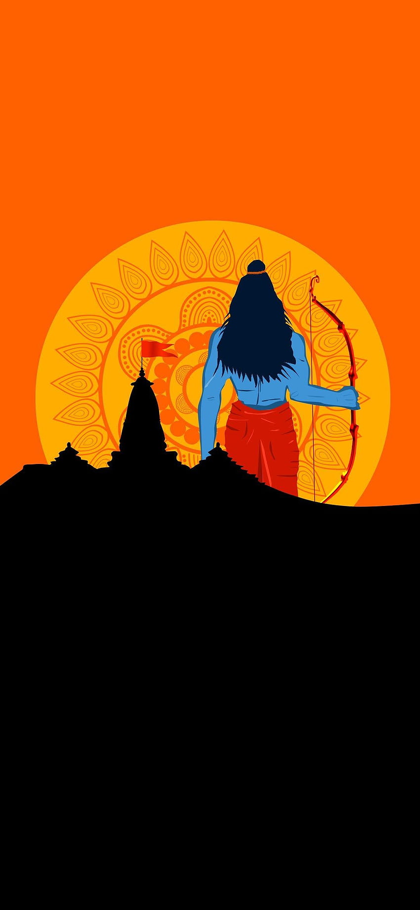 Jai Shree Ram (OLED): R Chodi, Jai Sree Ram Tapeta na telefon HD