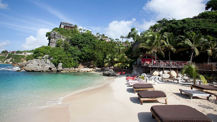 La plage privé de La Toubana Hotel & Spa en Guadeloupe est le lieu HD wallpaper