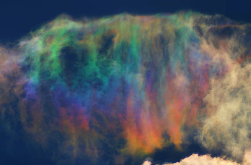 Clouds, Fire rainbow, Painting, Cloud Iridescence HD wallpaper