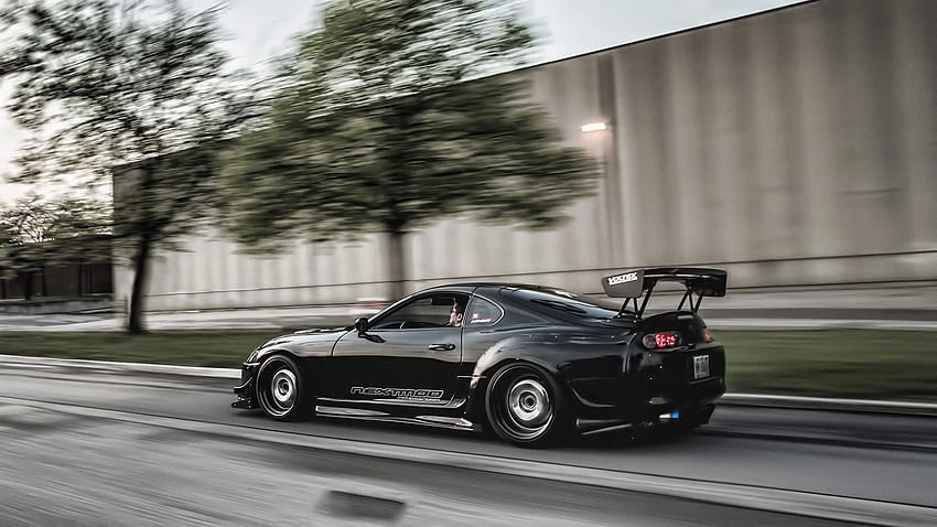 car jdm tuning toyota supra and background HD wallpaper