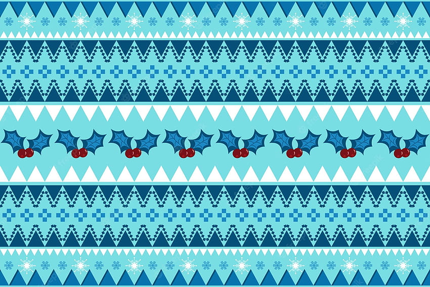 Vector Premium. Patrón sin costura étnico vintage de Navidad azul decorado con copos de nieve y hojas de cerezo sagrado. diseño para , tela, alfombra, banner web, papel envolvente. estilo de bordado vector, cereza de la vendimia fondo de pantalla