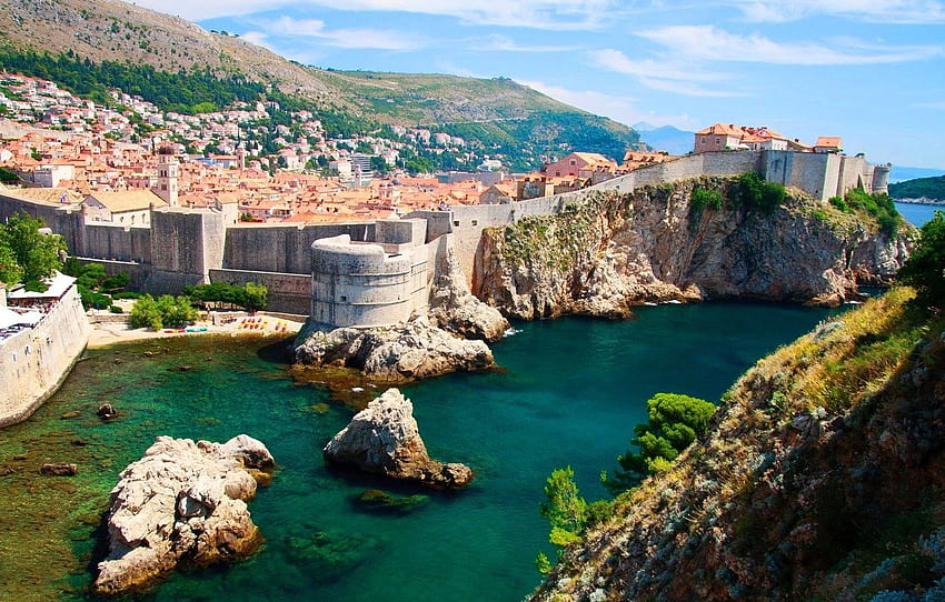 sea, water, landscape, sea, landscape, water, Croatia, Croatia, Dubrovnik, Dubrovnik for , section город HD wallpaper
