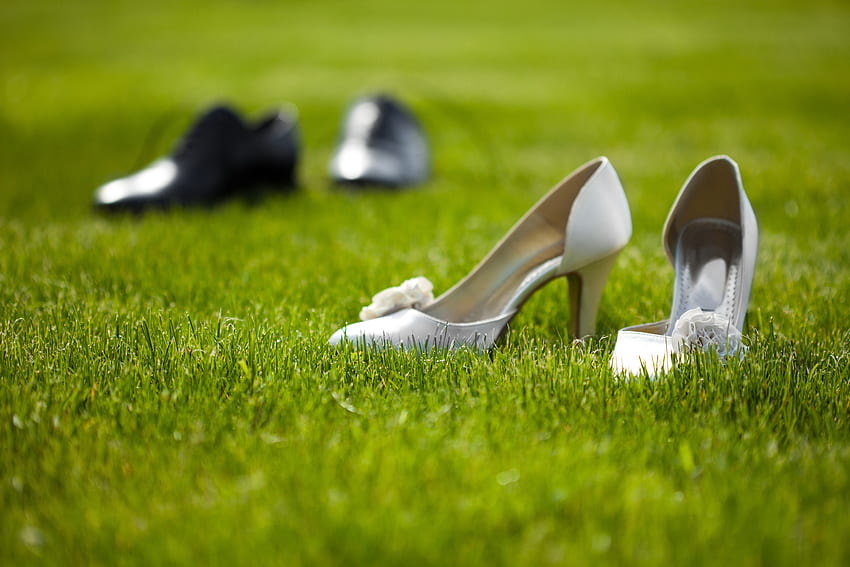 Grass, Wedding, , , Shoes HD wallpaper