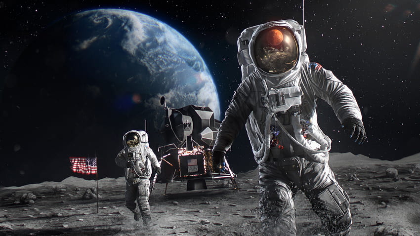 Astronautes, Nasa, Terre, Atterrissage sur la Lune - Contexte de l'astronaute -, Astronaute de la NASA Fond d'écran HD