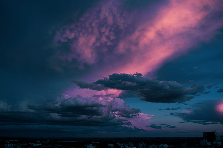 Nature, Sky, Twilight, Clouds, Dark, Dusk HD wallpaper