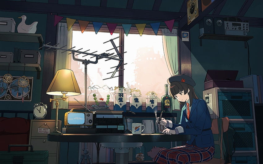 Anime Girl, Electrician, Room, Uniform, Mood, Nostalgic for MacBook Pro 17  inch HD wallpaper | Pxfuel