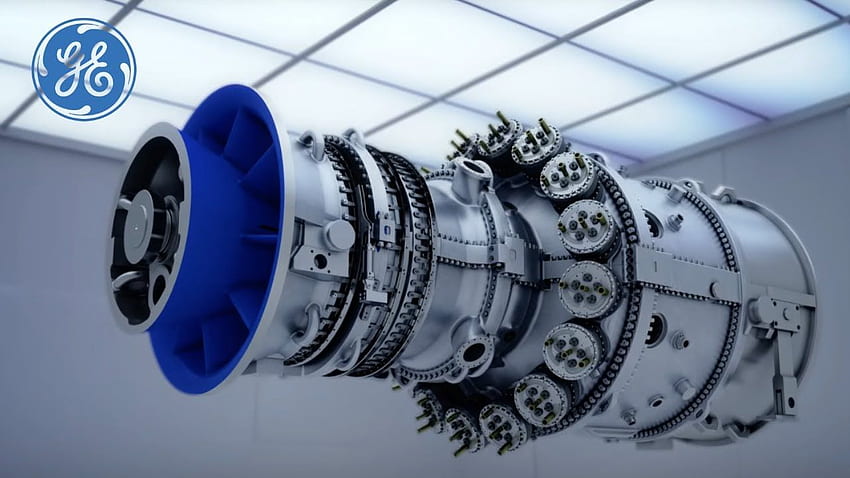 Технология за високоефективна газова турбина. Производство на газ. GE Power - YouTube, турбинен двигател HD тапет