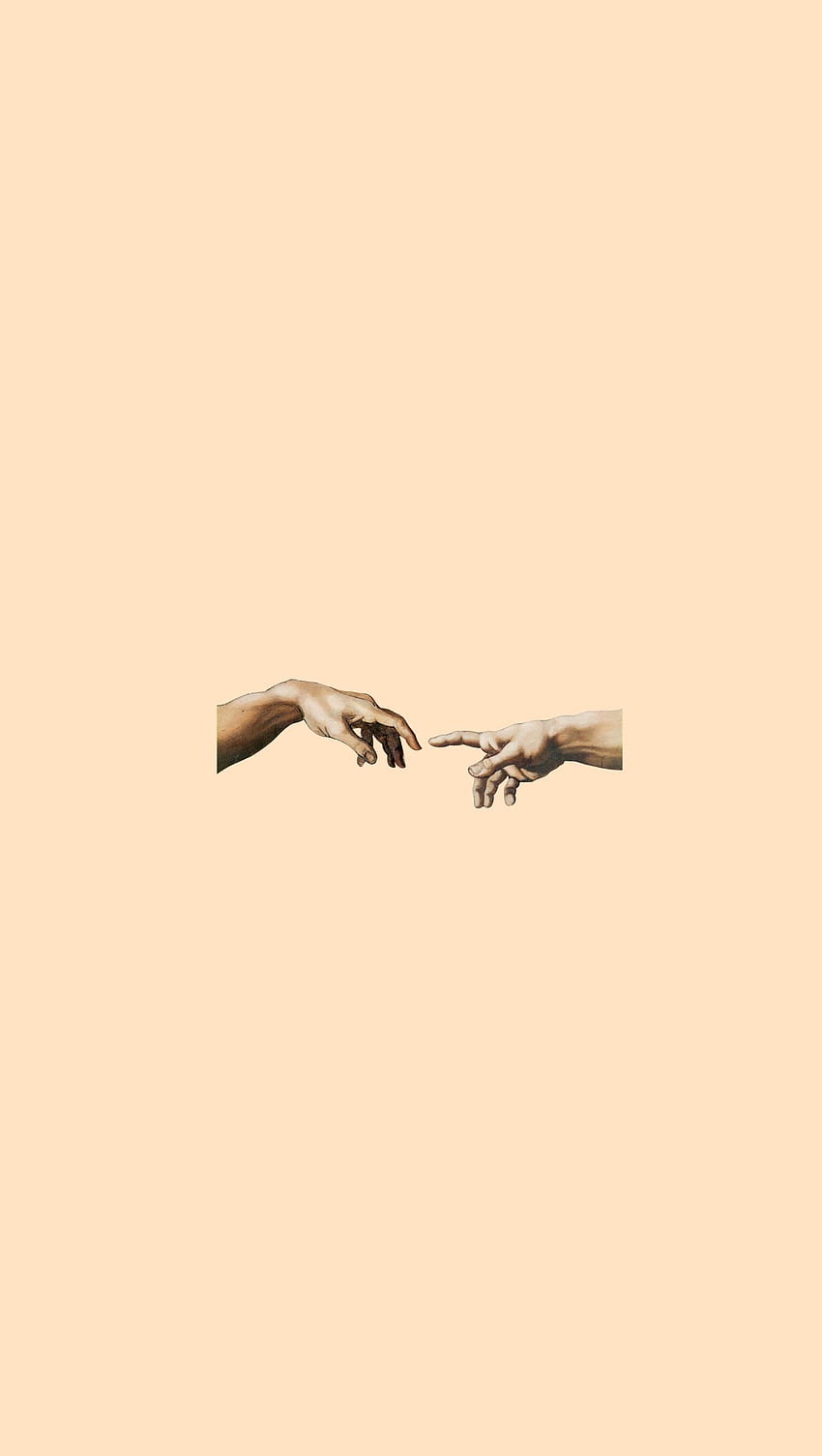 michelangelo's the creation of adam hands made by moi. Hand , Aesthetic iphone , Art iphone HD phone wallpaper