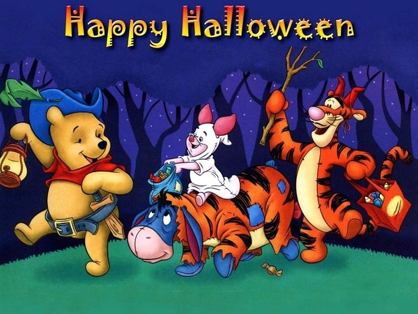 Disney-Halloween-Hintergrund. Pooh-Halloween, Winnie Puuh-Halloween HD-Hintergrundbild