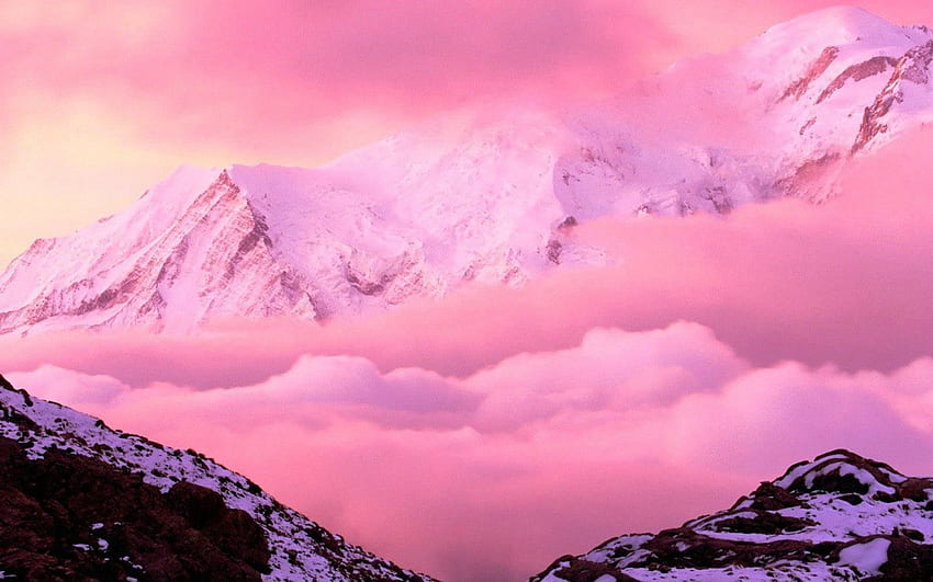 Pink Mountain. Pink mountains, Pink nature, Landscape HD wallpaper