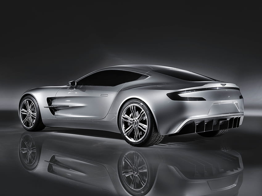 Aston Martin, Samochody, Odbicie, Widok z boku, Styl, 2008, Samochód koncepcyjny, One-77 Tapeta HD
