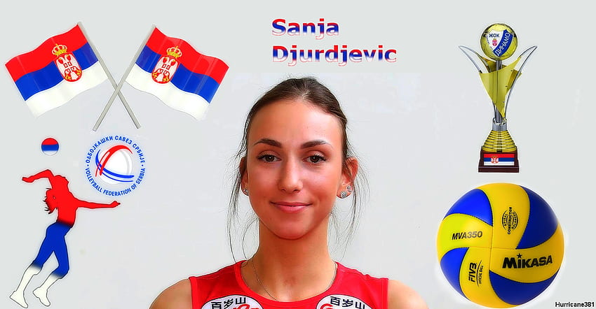 Сръбска волейболистка-Саня Джурджевич, отбор, sanja, hurrcn381, сръбски, волейбол HD тапет