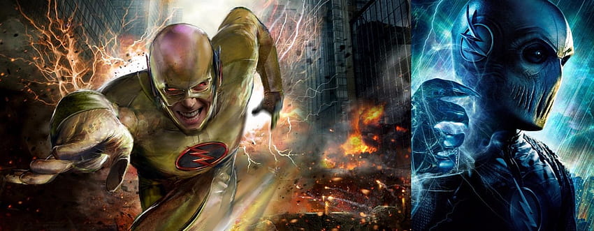 CW Zoom and Reverse Flash vs CW Flash - Battles, The Flash Reverse Flash Zoom and Savitar HD wallpaper