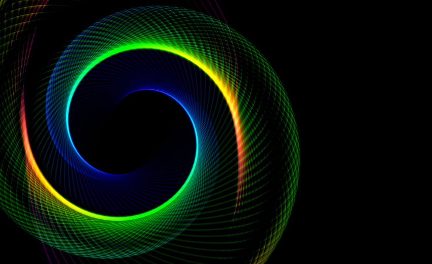 Abstrakt, mehrfarbig, kunterbunt, Muster, fraktal, spiralförmig, endlos HD-Hintergrundbild