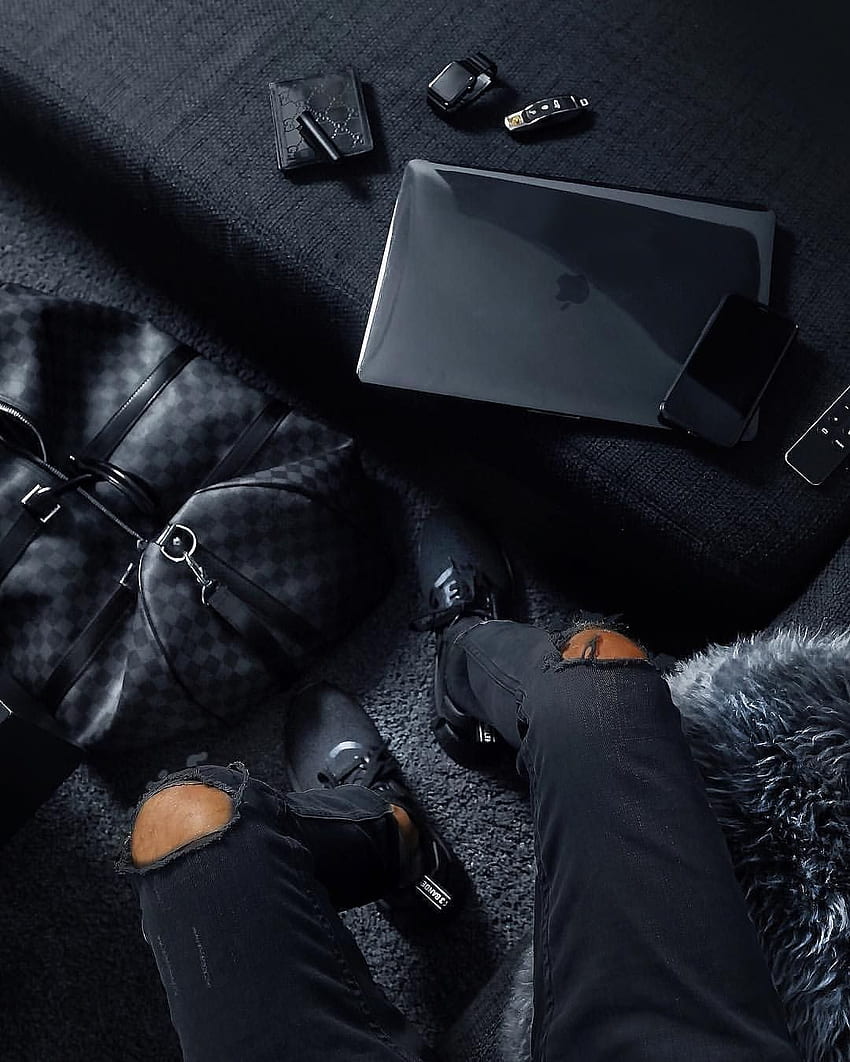 Luksusowy styl życia. Czarna grafika, czarny luksus, czarno-biała estetyka Tapeta na telefon HD