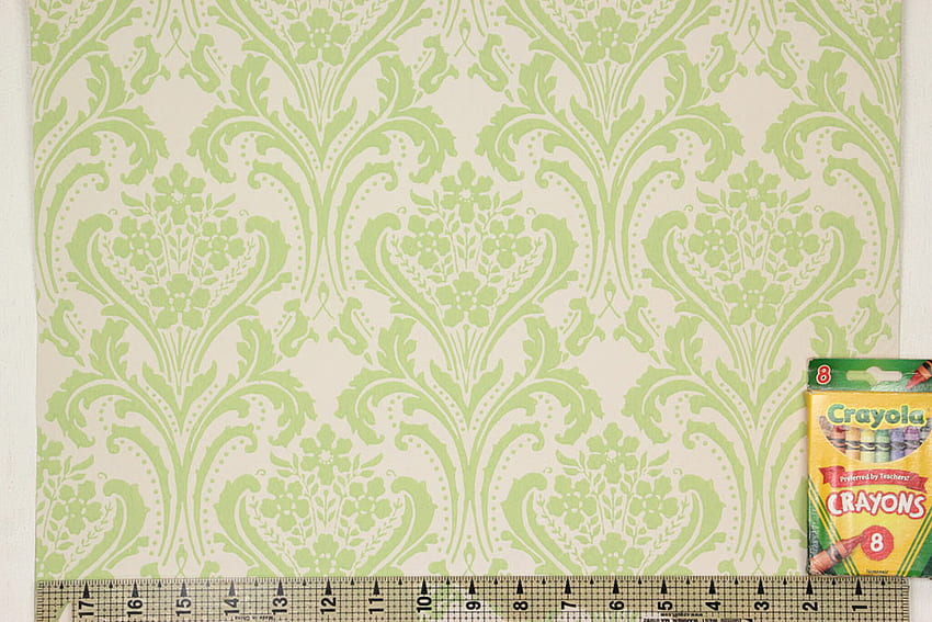 1960s Vintage Damask Design Lime Green - Rosie's Vintage , Green Victorian Wallpaper HD