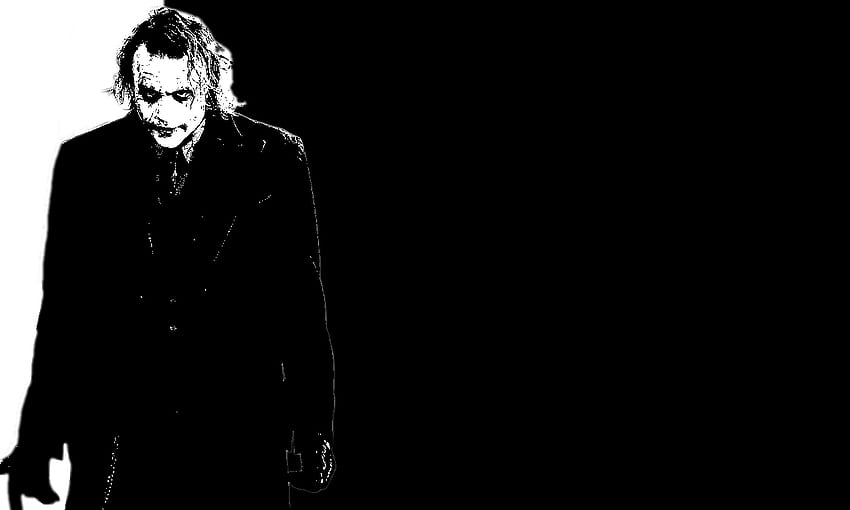 Joker Dark Knight. The joker, Joker Black And White HD wallpaper