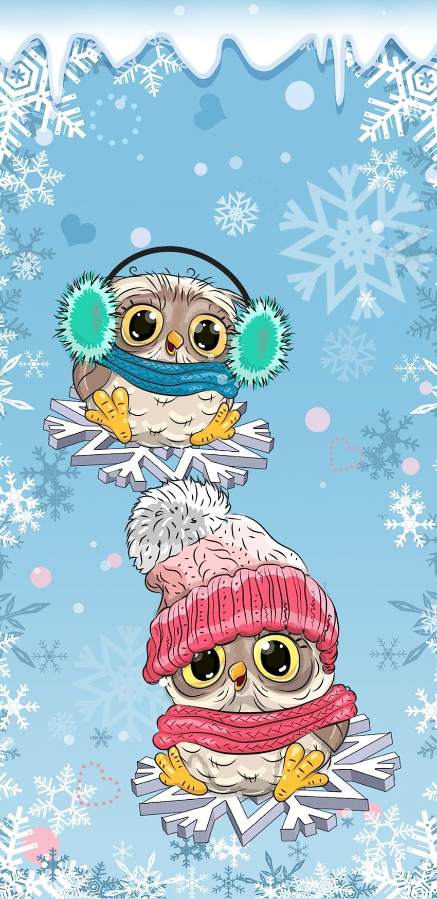 NikklaDesigns on Christmas 2. Owl , iPhone winter, Cover, Cartoon Winter Owl HD phone wallpaper
