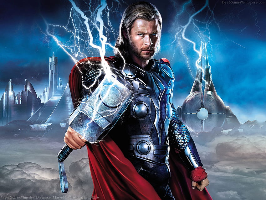 Thor dios del trueno, iluminación de Thor fondo de pantalla
