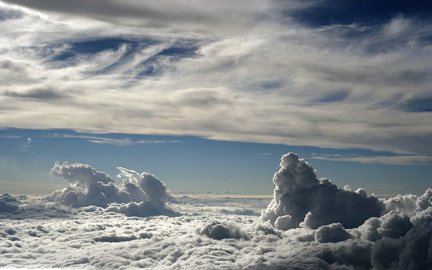 above white clouds , clouds, white HD wallpaper