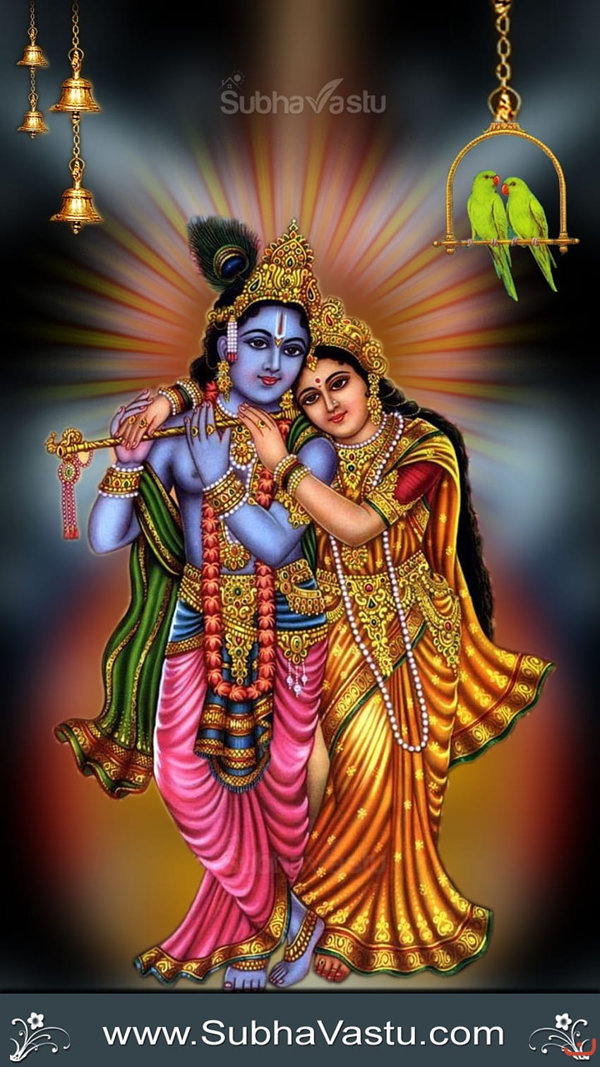 Radha Krishna a grandezza naturale per dispositivi mobili, Krishna Sfondo del telefono HD