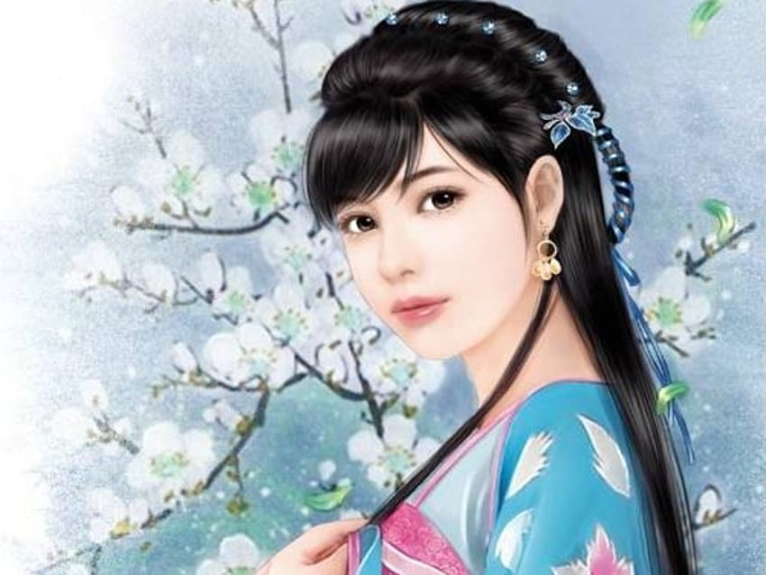 Innocent, cg, 3d, fantasy, chinese artist, ancient times, girl HD wallpaper