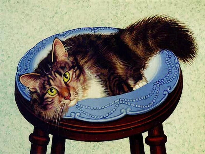 By Lowell Herrero, animal, kitten, lowell herrero, drawing, cat HD ...