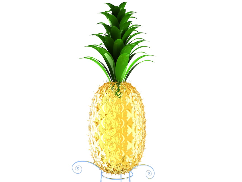 Crazy Pineapple, жълт, зелен, отгоре, плод, различен HD тапет