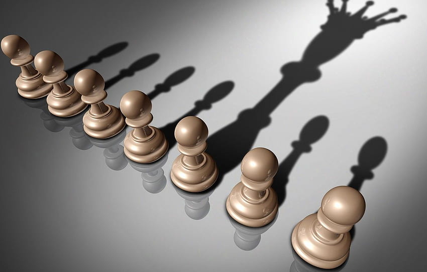 chess, queen, shadow, pawn for , section рендеринг, Queen Chess Piece HD wallpaper