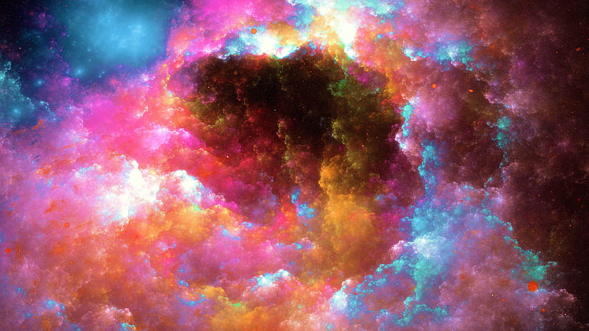 Colorful Nebula Digital Art, 5120X2880 Colorful HD wallpaper