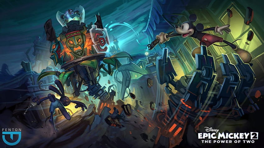 EPIC MICKEY platforma disneya rodzinna przygoda puzzle 1 epicm animowany plakat ., Epic Mickey 2 Tapeta HD