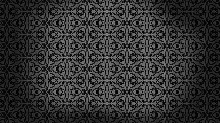 Black Vintage Seamless Ornament Pattern Design HD wallpaper