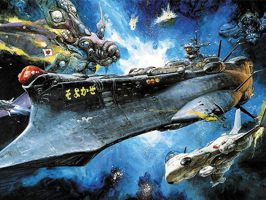 Star Blazer Yamato.png (1024×768). Raumschlachtschiff, Raumschiff-Konzeptkunst, Konzeptschiffe HD-Hintergrundbild