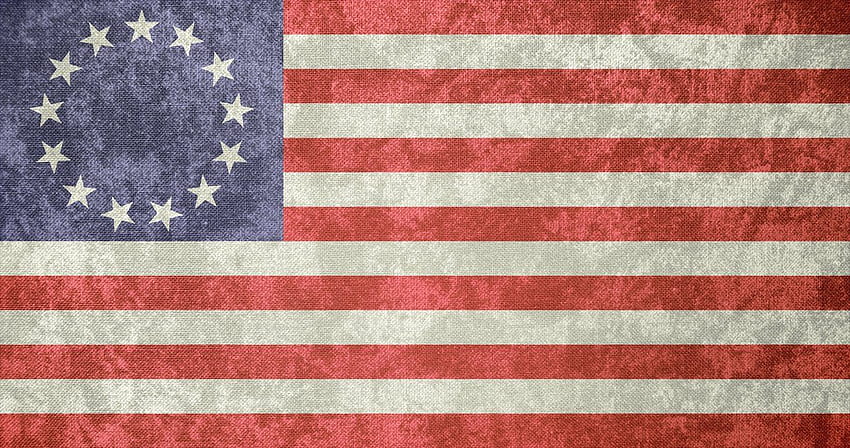 USA 'Betsy Ross' Grunge Flag (1777 - 1795), dom American Flag HD wallpaper