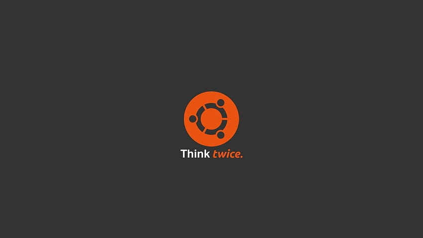 Pikirkan dua kali logo, Linux, Ubuntu Wallpaper HD