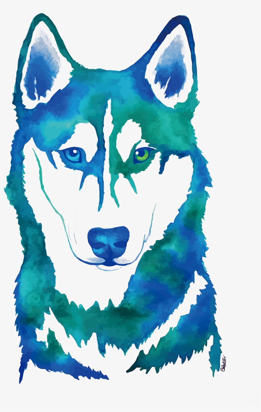 ไซบีเรียน ฮัสกี้ สีน้ำ Canidae - Cute Husky iPhone - Transparent PNG , Watercolour Dog วอลล์เปเปอร์โทรศัพท์ HD