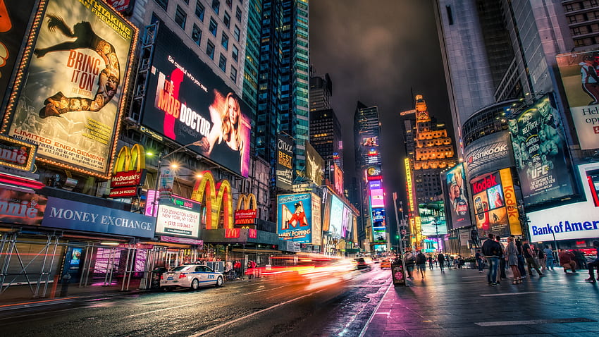 New York background, Times Square New York City HD wallpaper