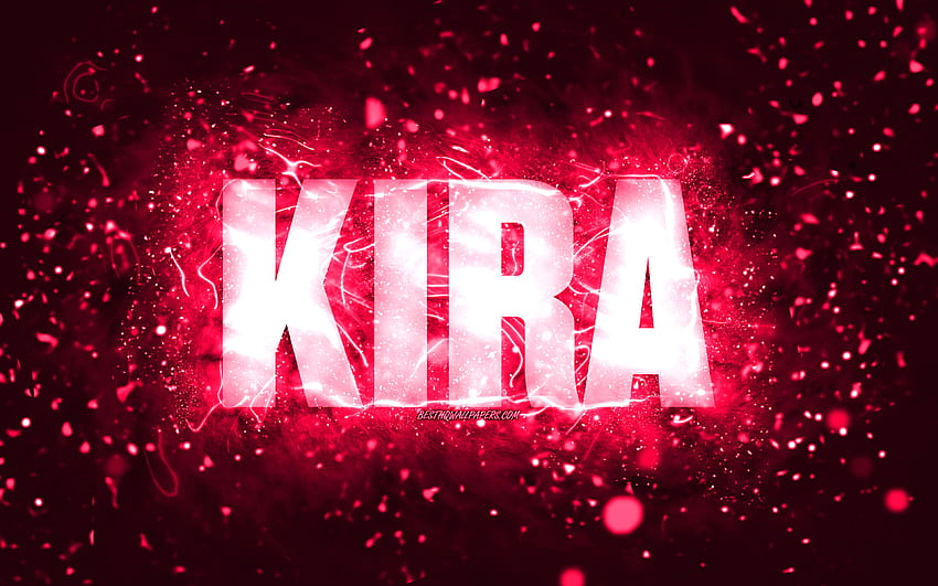 1920x1080px, 1080P Free download | Happy Birtay Kira, , pink neon ...