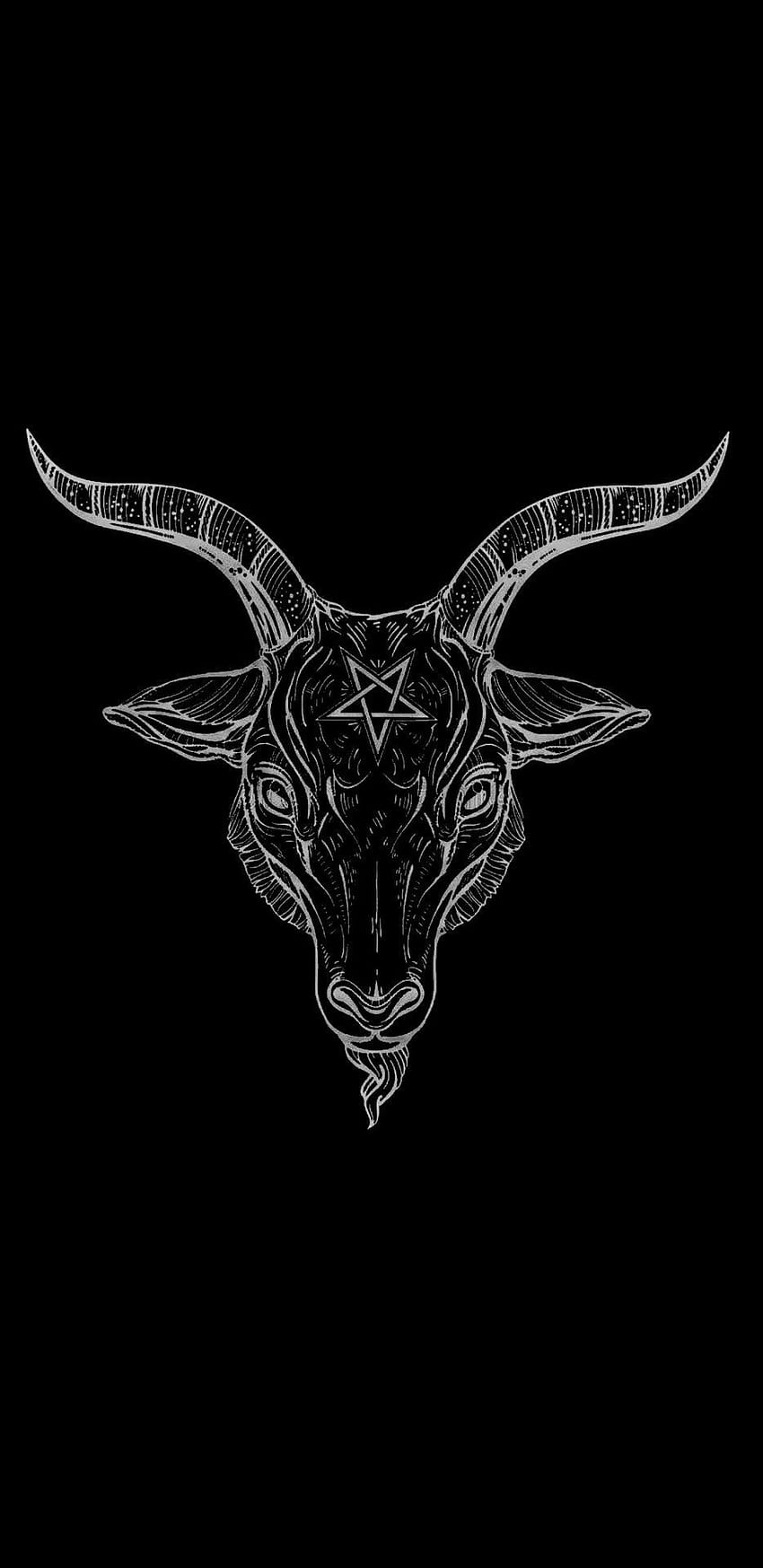 Satans Ziege. Satanische Kunst, Satanszeichnung, Edgy, Satanismus HD-Handy-Hintergrundbild