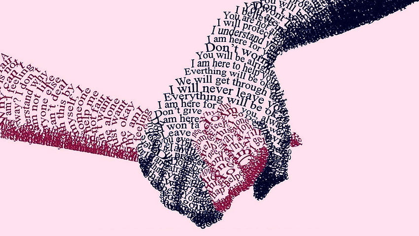 Holding Hands, Hand Drawing HD wallpaper