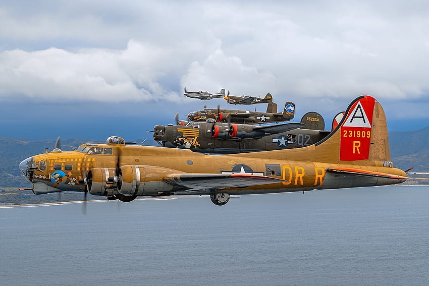 Wings of dom, aircraft, flight, ww2, war, usa, world war 2, military, bomber, american, fighter HD wallpaper