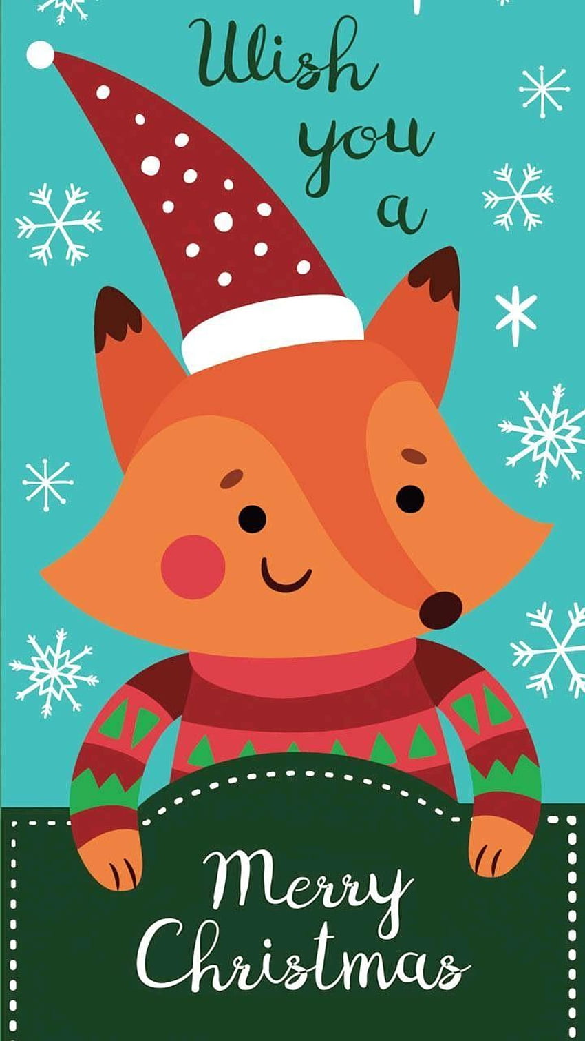 Christmas fox . Fox christmas, Christmas , Merry christmas HD phone