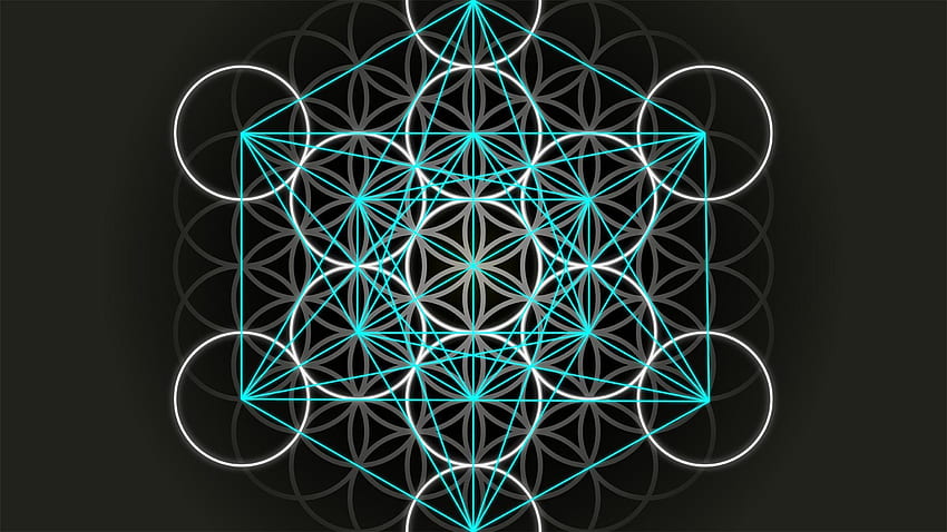 Święta geometria - święte tło geometrii na nietoperzu, akwarela geometryczna Tapeta HD