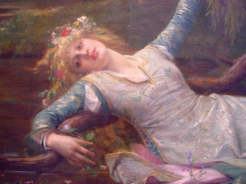 Александър Кабанел. Офелия, 1883 г. Шедьоври. Tutt'Art@ HD тапет