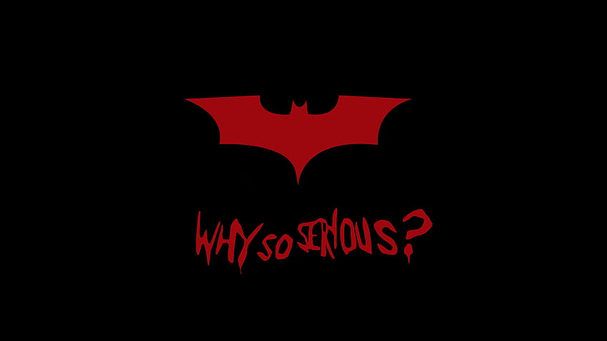 Black Batman Why So Serious, Red Batman HD wallpaper