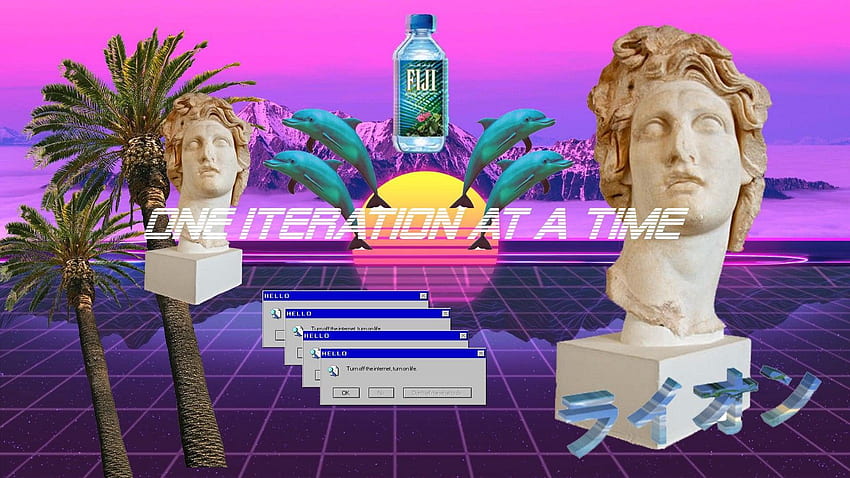 Aesthetic Vaporwave - Größtes Portal, ästhetischer Meme-Computer HD-Hintergrundbild