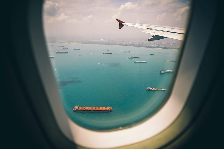 Alam, Pemandangan Dari Atas, Jendela Kapal, Pesawat, Pesawat Terbang Wallpaper HD