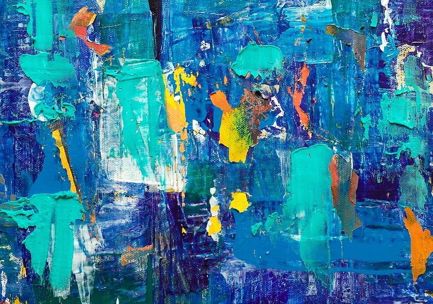Temática azul, abstracción, pintura, arte. fondo de pantalla