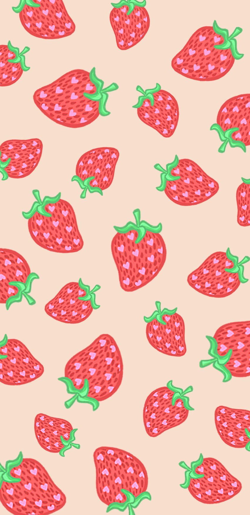 Strawberries Pattern. iphone cute, Pretty , Glam, Cute Strawberry HD ...