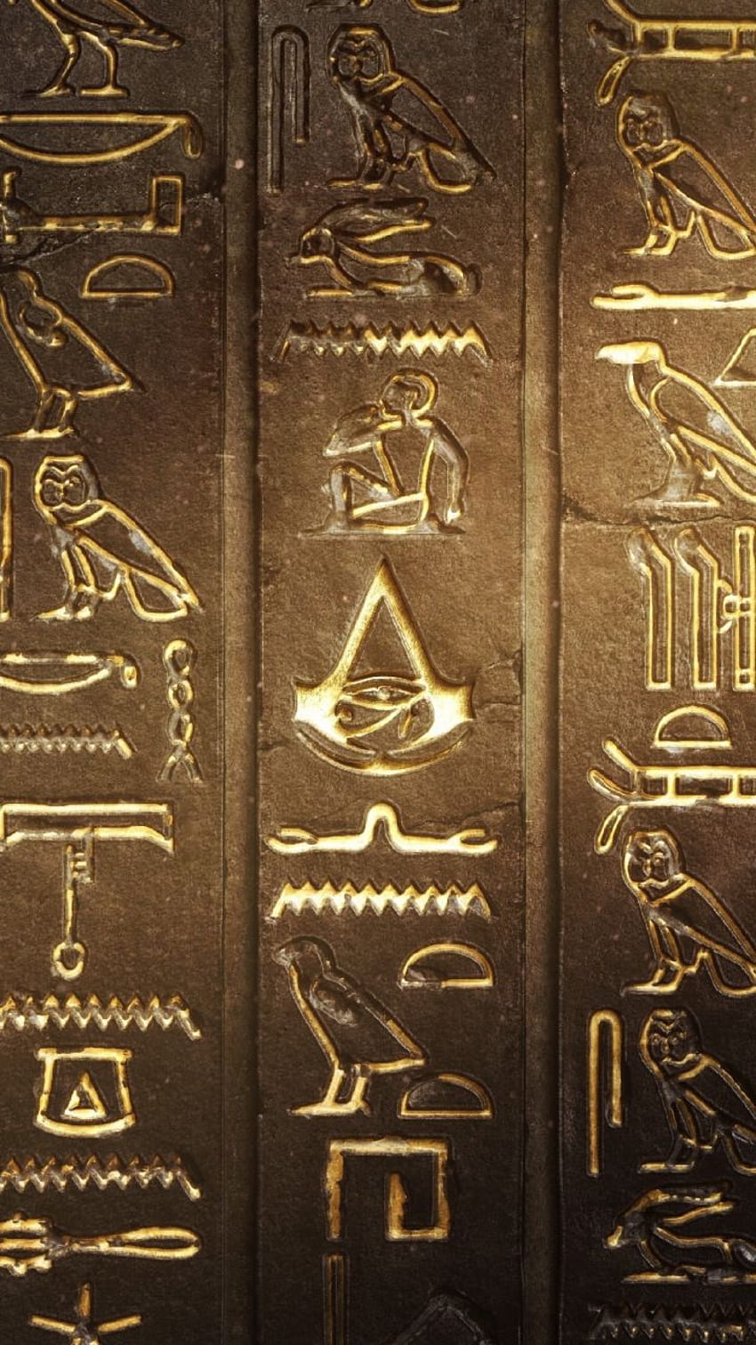 Assassin's creed: origens, videogame, textura, padrão, . Assassins creed, Arte do antigo Egito, Escrita antiga Papel de parede de celular HD